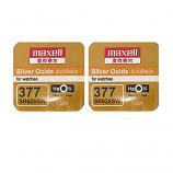 Maxell 377 SR626SW AG4 LR66 Silver Oxide Button Battery (2 Pieces)