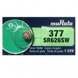 muRata 377 SR626SW AG4 LR66 Silver Oxide Button Battery (1 Piece)