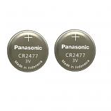 Panasonic CR2477 Lithium Cell Button Industrial Battery (2 Pieces)