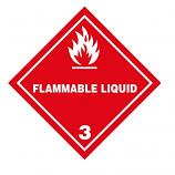 IATA DGR Hazard Label Class 3 Flammable Liquid (50 Pieces)